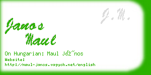 janos maul business card